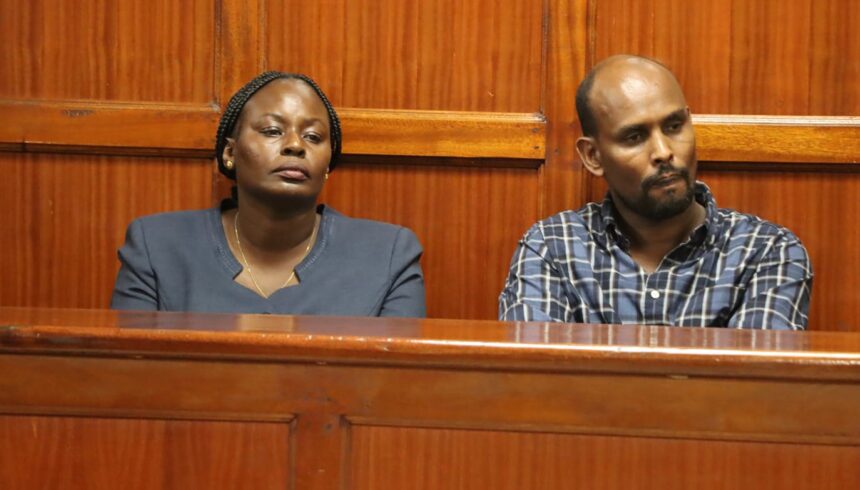 Rebecca Njeri Muraya and Abdisalam Ahmed in court