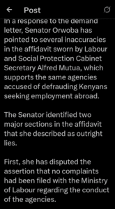 Senator Gloria Orwoba Exposes Alfred Mutua