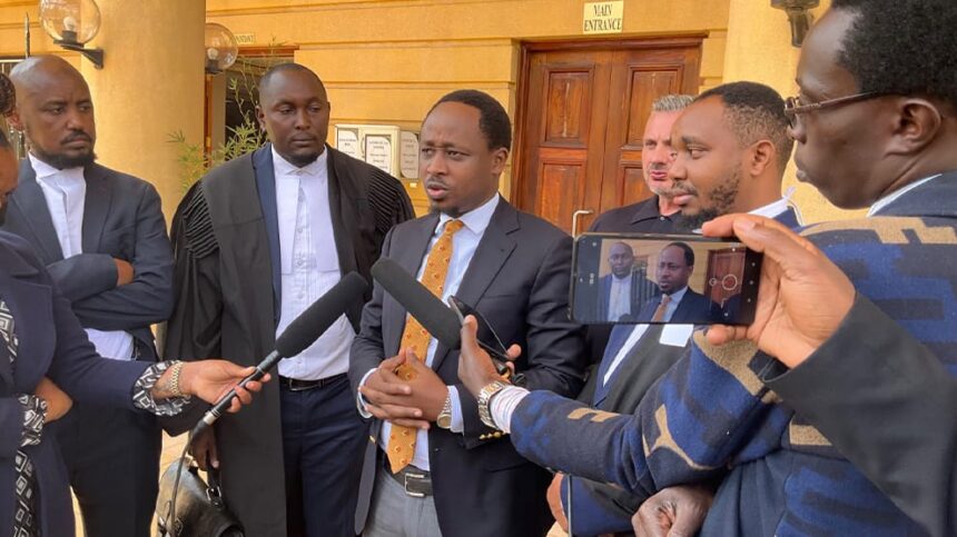 Norwegian investor John B. Solheim addresses the media outside Milimani Law Courts